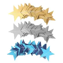 Комната Свадьба универсальная вспышка Золотая бумага веревка латте искусство Праздничная Вечеринка пятиконечная звезда цвет творческие декоративные украшения