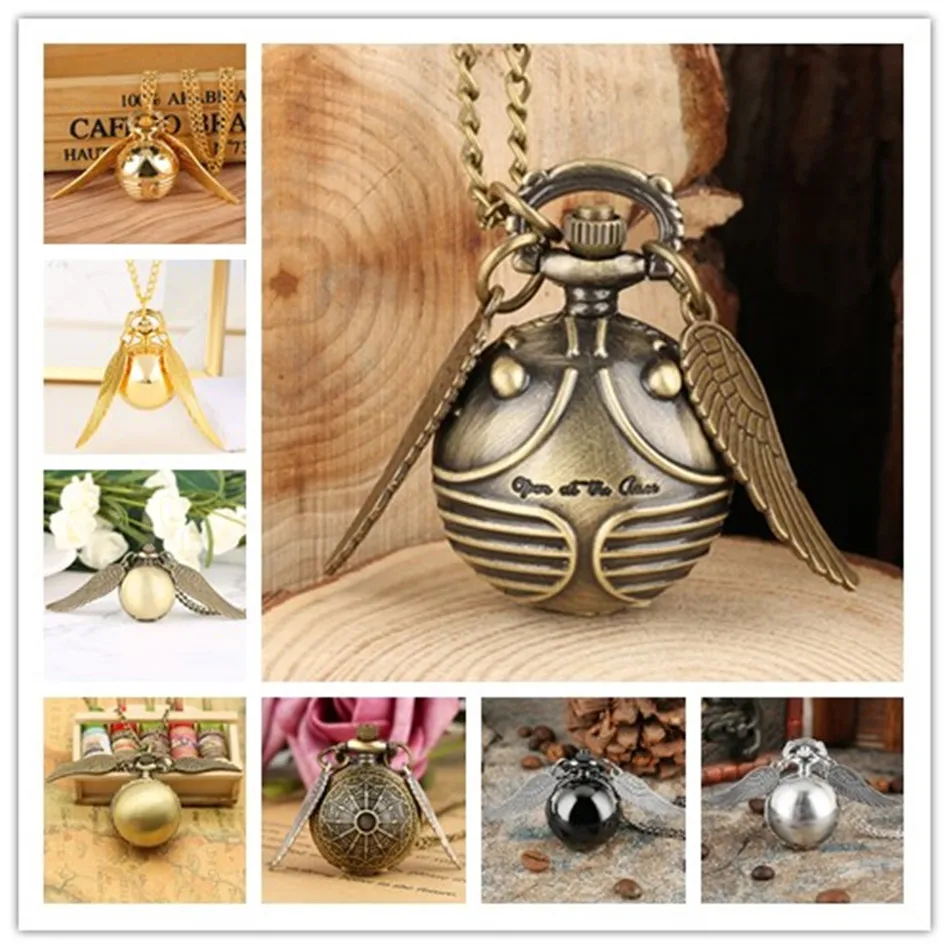 Pocket-Watch Necklace Tiny Pendant Gifts Women Cute Movement Quartz Ball-Shaped Exquisite