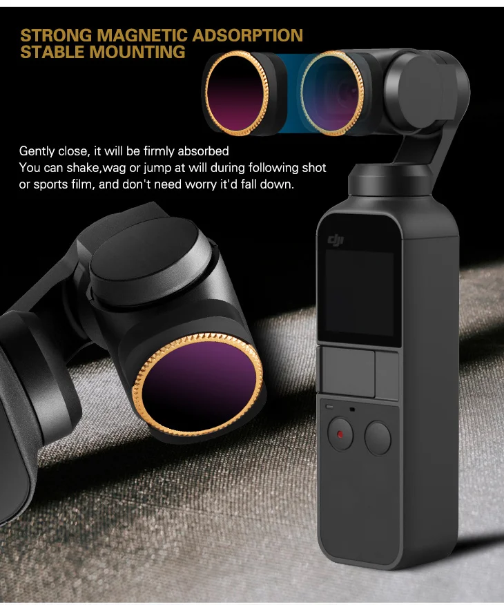 Магнитный фильтр для объектива для DJI OSMO POCKET UV CPL ND-PL нейтральной плотности ND4 ND8 ND16 ND32 стабилизатор для камеры