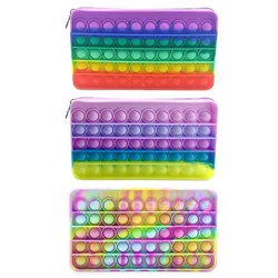 Trousse à crayons de grande taille, Anti Stress, Anti stress, fournitures scolaires, cadeau de noël, arc en ciel, nouveauté 