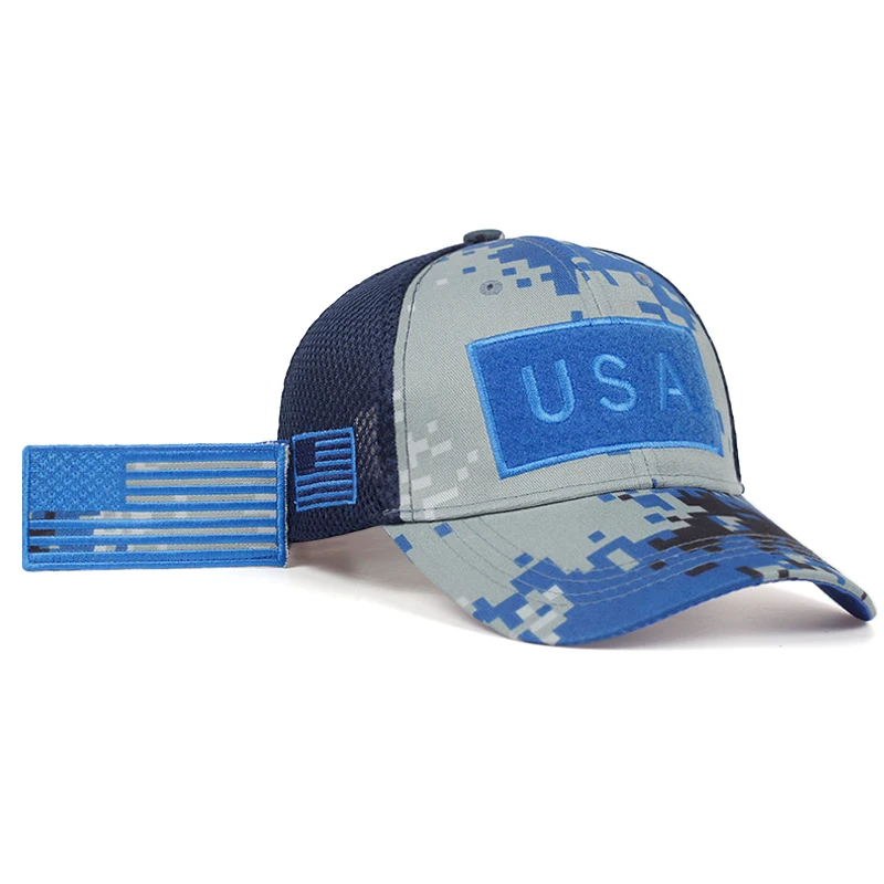 Высокое качество флаг США камуфляжная бейсболка для мужчин Snapback шляпа армейский американский флаг бейсбольная кепка Bone Trucker Gorras - Цвет: Camouflage 5