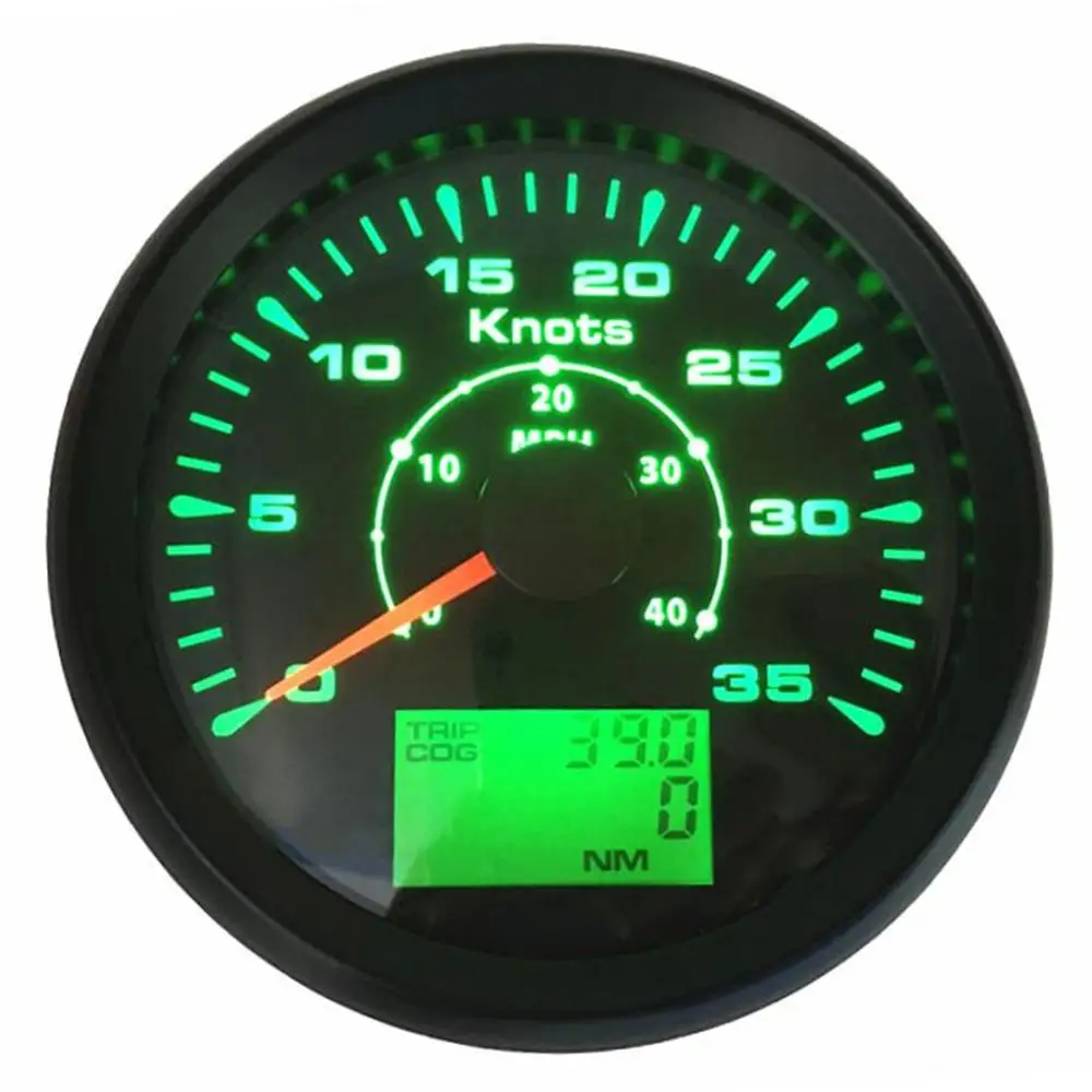 Free Shipping 85mm Gps Speedometer Gauges 035knots Marine Speed