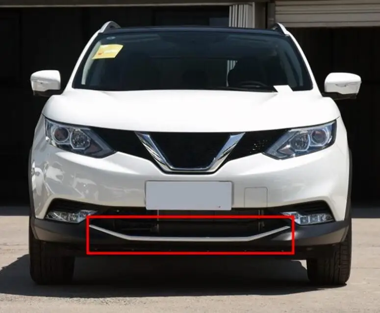 Для Nissan Qashqai- ABS передний бампер крышка отделка ABS Хромированная передняя капот решетка бампера для губ сетчатая накладка