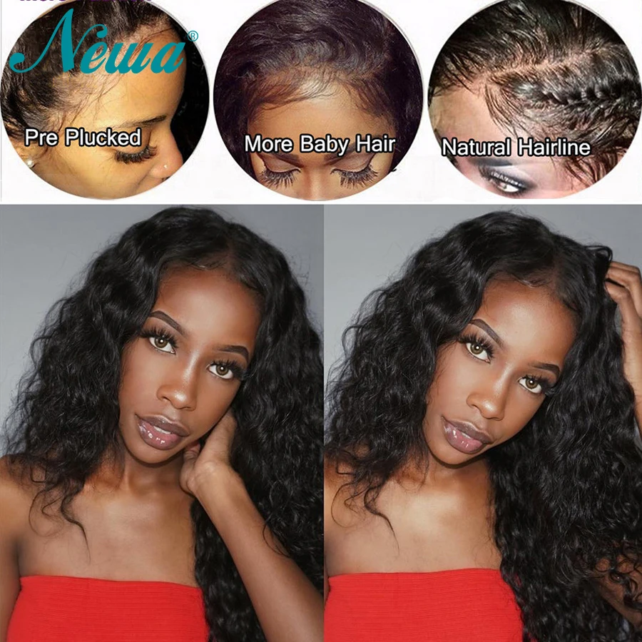  Newa Hair Full Lace Human Hair Wigs With Baby Hair Curly Pre Plucked Full Lace Wigs For Black Women