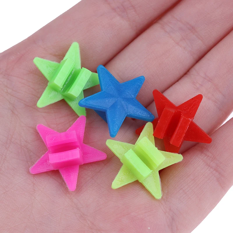 36Pcs Colorful Star Bike Bicycle Wheel Spoke Beads Luminous Plastic Clip Spoke Bead Bicycle Beads Wire Decor