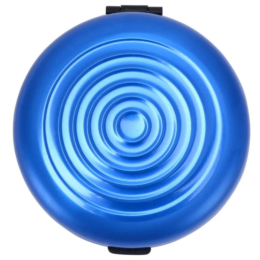 Blue Винтажные держатели для монет, алюминиевый кошелек, круглый кошелек для монет, Диспенсер, коробка для хранения, сумка для монет, аксессуары для сбора - Цвет: Blue