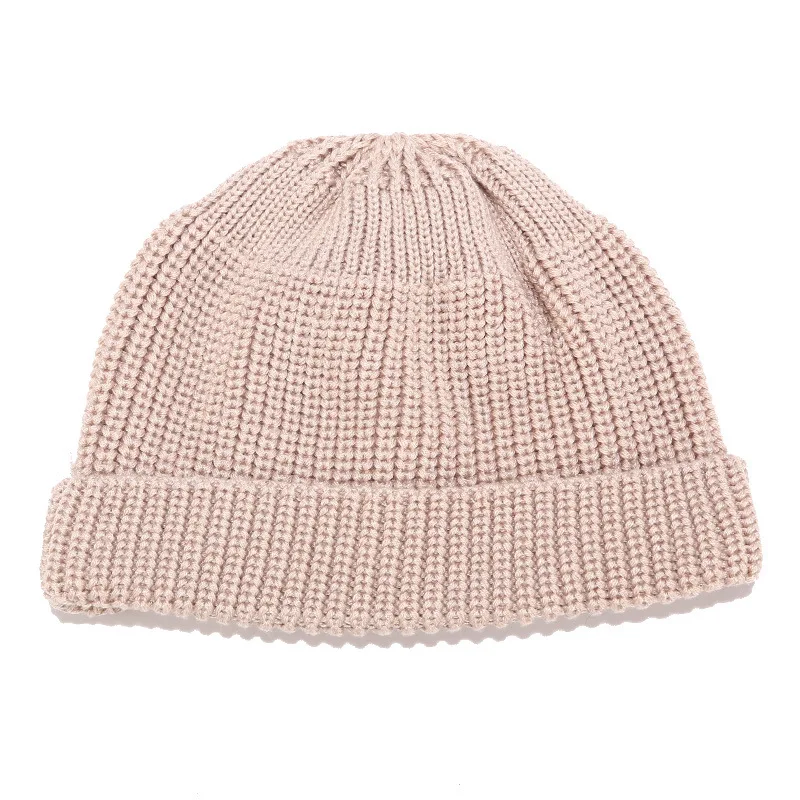 Осенне-зимняя новая Стильная однотонная шляпа вязанные шапочки Skullies cap beanie hat для мужчин и женщин 01