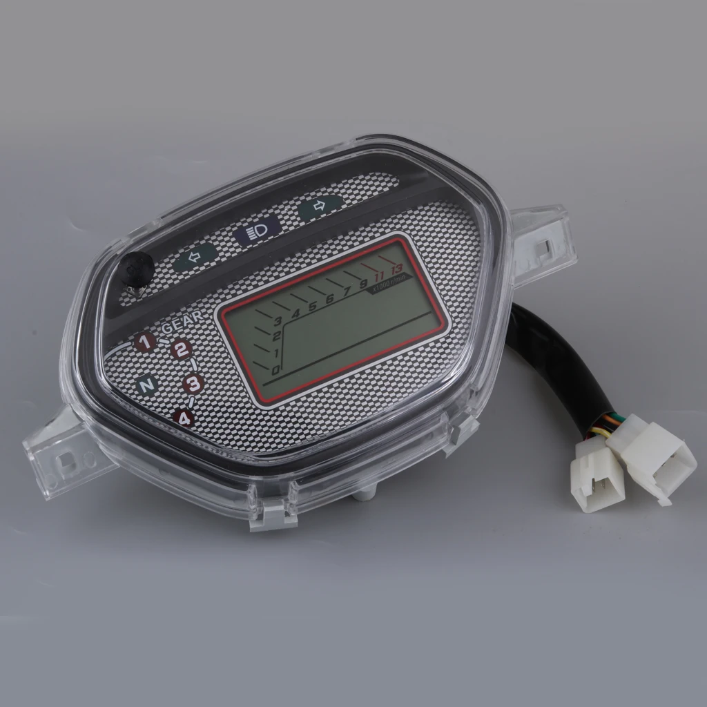 299 Km/h Motorcycle RMP Speedometer Digital LCD Odometer Tachometer Speed Gauge for Honda CD110 Waterproof