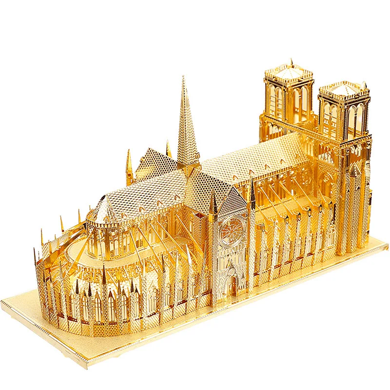 

Handmade Notre Dame 3D Metal Architecture Model DIY Paris Assembling Jigsaw Puzzle Send Mainland China 14-Year-Old