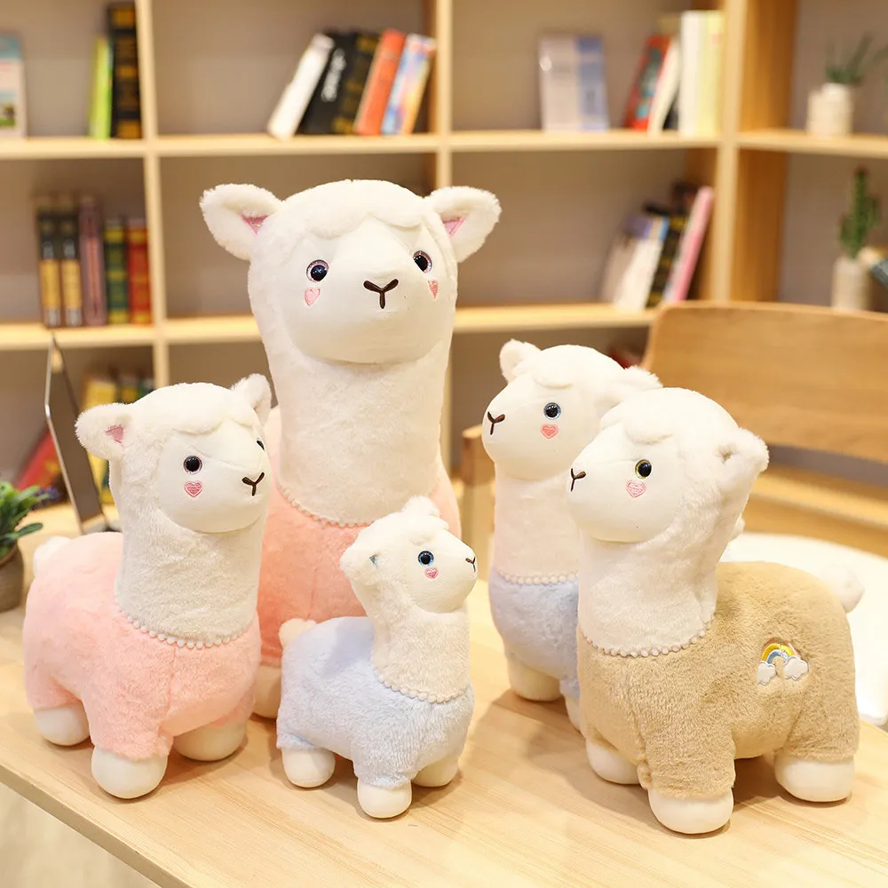 

2020 Cute Smiling Alpaca Soft Cotton Animal Plush Stuff Doll Toys Sheep Plush Doll Alpaca Llama Soft Toys Birthday Gifts