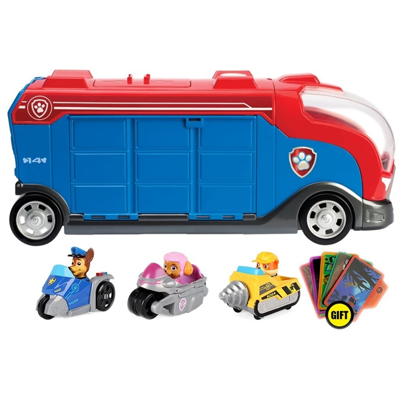 PAW PATROL, фигурки, игрушка, Paw Patrol, штамп, Щенячий патруль, смотровая башня с музыкой и светильник, база для спасательных работ, детская игрушка - Цвет: bus no box