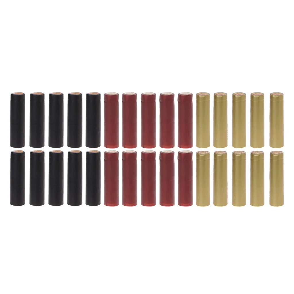 60mm High Wine Bottle Heat Shrink PVC Capsules for Wine Cellar or , 100pcs Pack, 3 Colors Available
