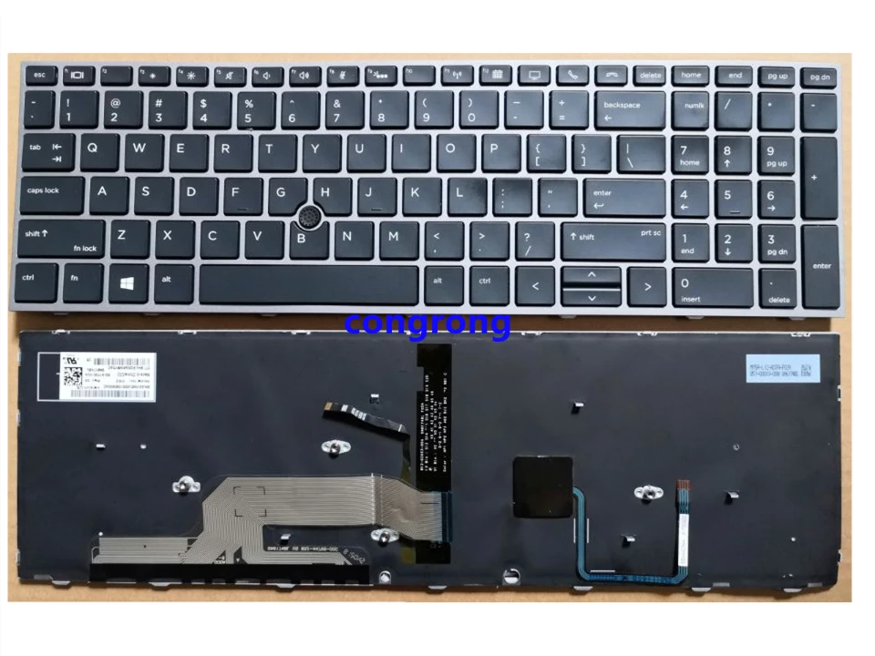 Backlit Teclado do Portátil para hp Zbook 15 g5 g6 17 g5 Workstati Móvel Inglês Backlight us