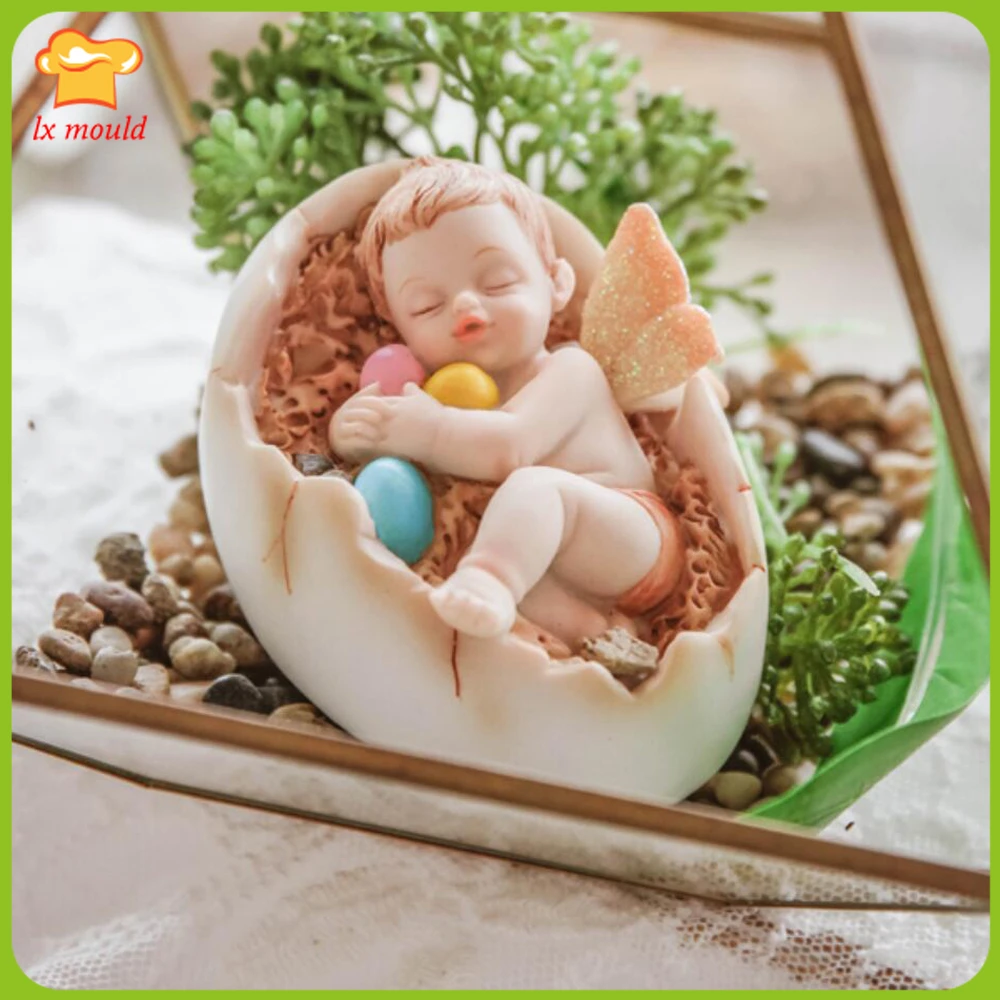 Moule A Savon En Silicone 3d En Forme De Coquille D œuf Pour Poupee Decoration De Gateau De Mariage Anniversaire Pour Bebe Bricolage Ornement Bougie Aliexpress