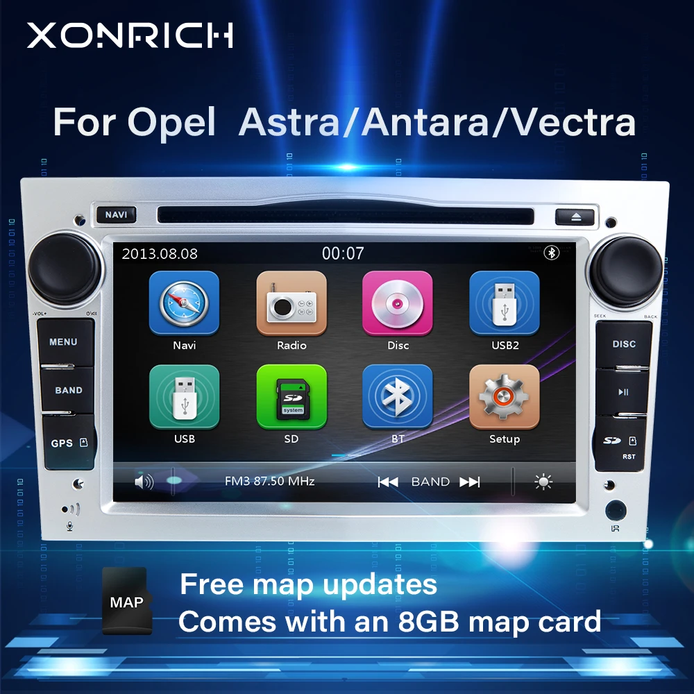 Автомобильный DVD-плеер 2 Din мультимедийный плеер с GPS-навигацией для Opel Zafira b Astra H J