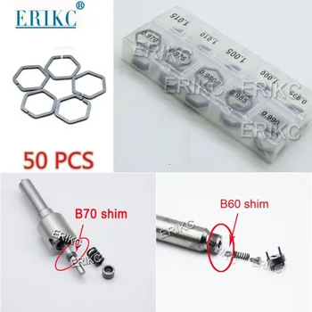 

ERIKC 50pcs B70 Shim 1.62-1.80mm for Bosch Siemens Piezo B60 size 1.34-1.52 Injector Adjust B61 Size 0.97-1.015mm Washer Gasket