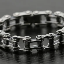 78 г 925 пробы Серебряный Байкерская велосипедная цепь браслет мужской подарок ювелирные изделия 20 см A2672