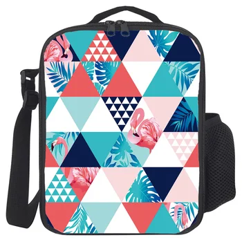 

Portable Lunch Bag For Women Kids Men Animal Flamingo Triangle Banana Leaf Insulated Box Tote Bag Thermal Cooler Food Bag