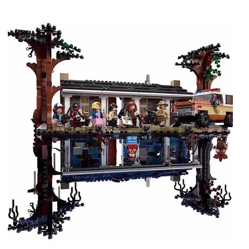 

2499pcs 75810 legoings Stranger Things Turning the World Upside Down Building Blocks Bricks Set Children Toys Christmas Toys