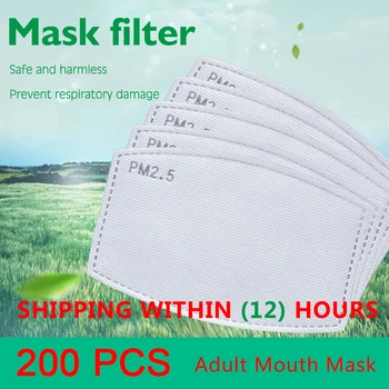 

100PCS /SET 6 Layer Replacement Filter Activated Carbon Filter for Mount Anti-dust PM2.5 Filter for Adult