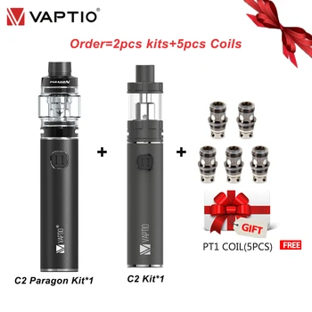 

Gift 3000mah electronic cigarettes 100W Vaptio C2 Paragon 8ML Vaporizer pen Built in vape MOD kit huge Smog 510 pin atomizer