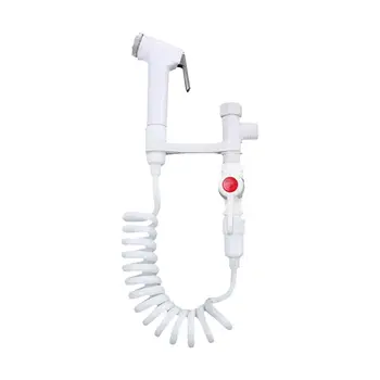 

ABS Portable Bidet Sprayer Set Handheld Toilet Bidet Retractable Spring Hose Adapter Free Mounting Bracket Switch Cleaning Tool