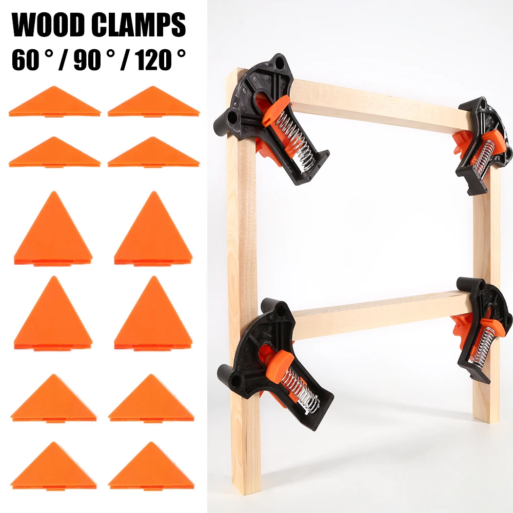 Pinzas de fijación de ángulo recto para carpintería, abrazadera de esquina de marco de imagen, herramienta de mano para carpintería, accesorio artesanal, 60, 90 y 120 grados