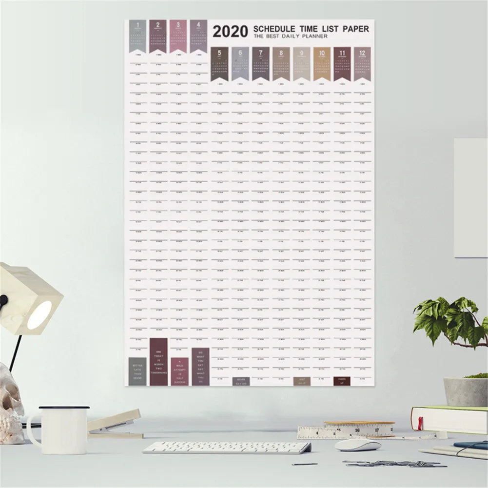 Agenda 2020 365 дней настенный бумажный календарь офисный школьный ежедневник заметки