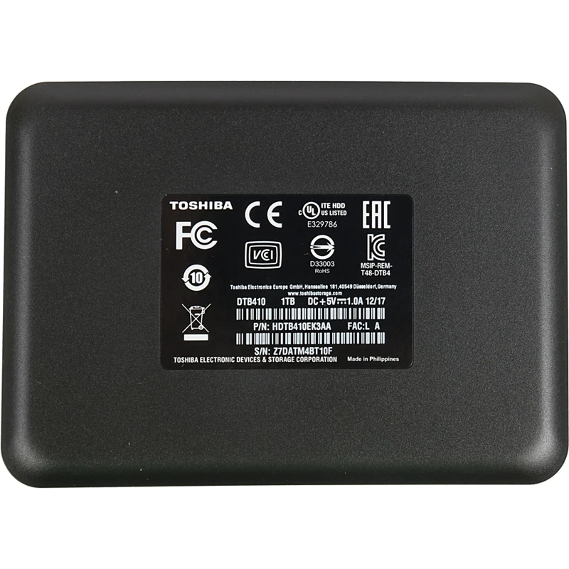 Жесткий диск Toshiba USB 3.0 1Tb HDTB410EK3AA Canvio Basics 2.5&quot черный|Внешние жесткие диски| |