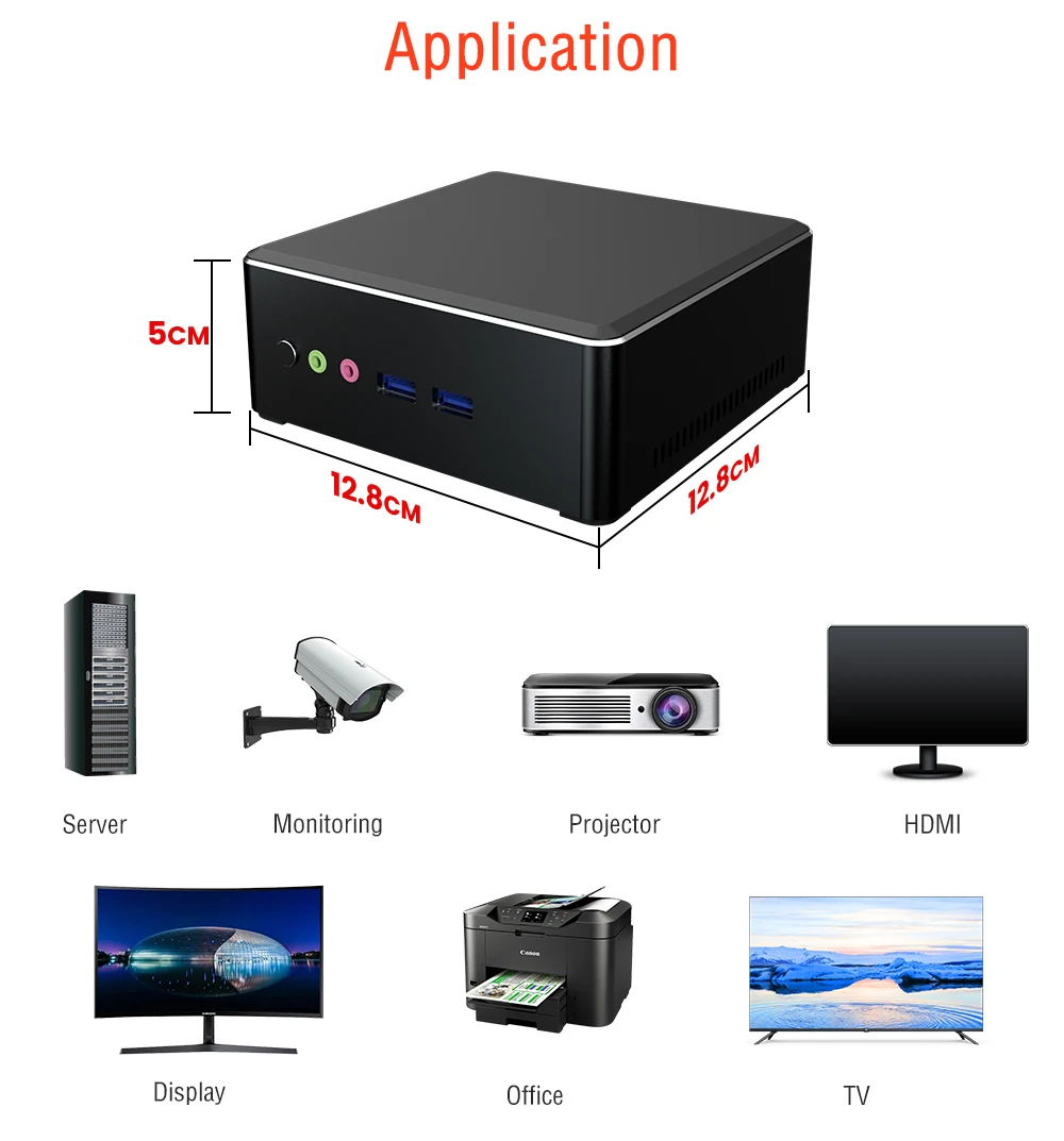 Chatreey AN1 AMD Ryzen R5 3550H mini pc with Vega 8 Graphic 4K UHD DP HDMI desktop gaming computer Nvme ssd-5