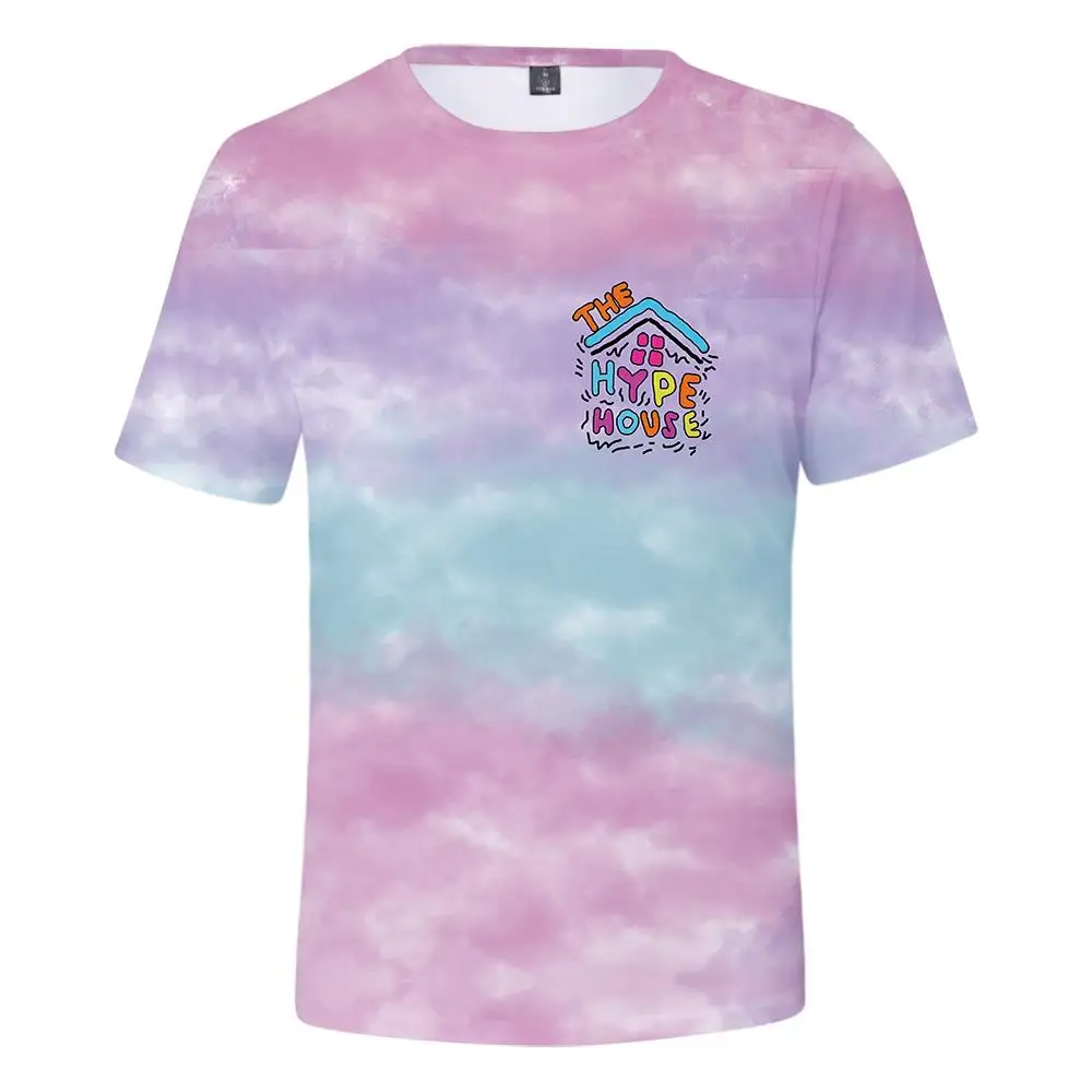 Children's T-shirt The Hype House 3D Printed Men's Women's Tops Summer Short Sleeve Breathable Casual T Shirt 4XL | Мужская
