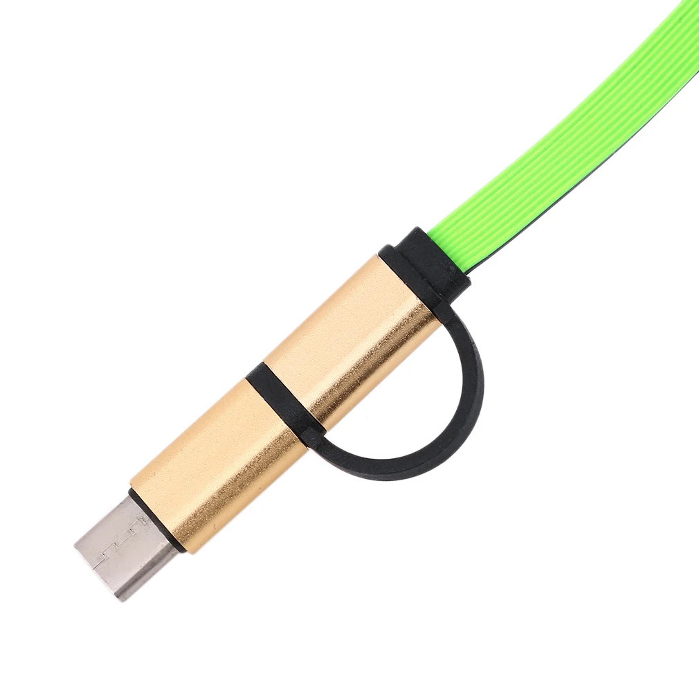 2 в 1 1 м USB кабель Android type-c интерфейсный кабель Телескопический яркий цвет зарядный кабель для передачи данных для huawei