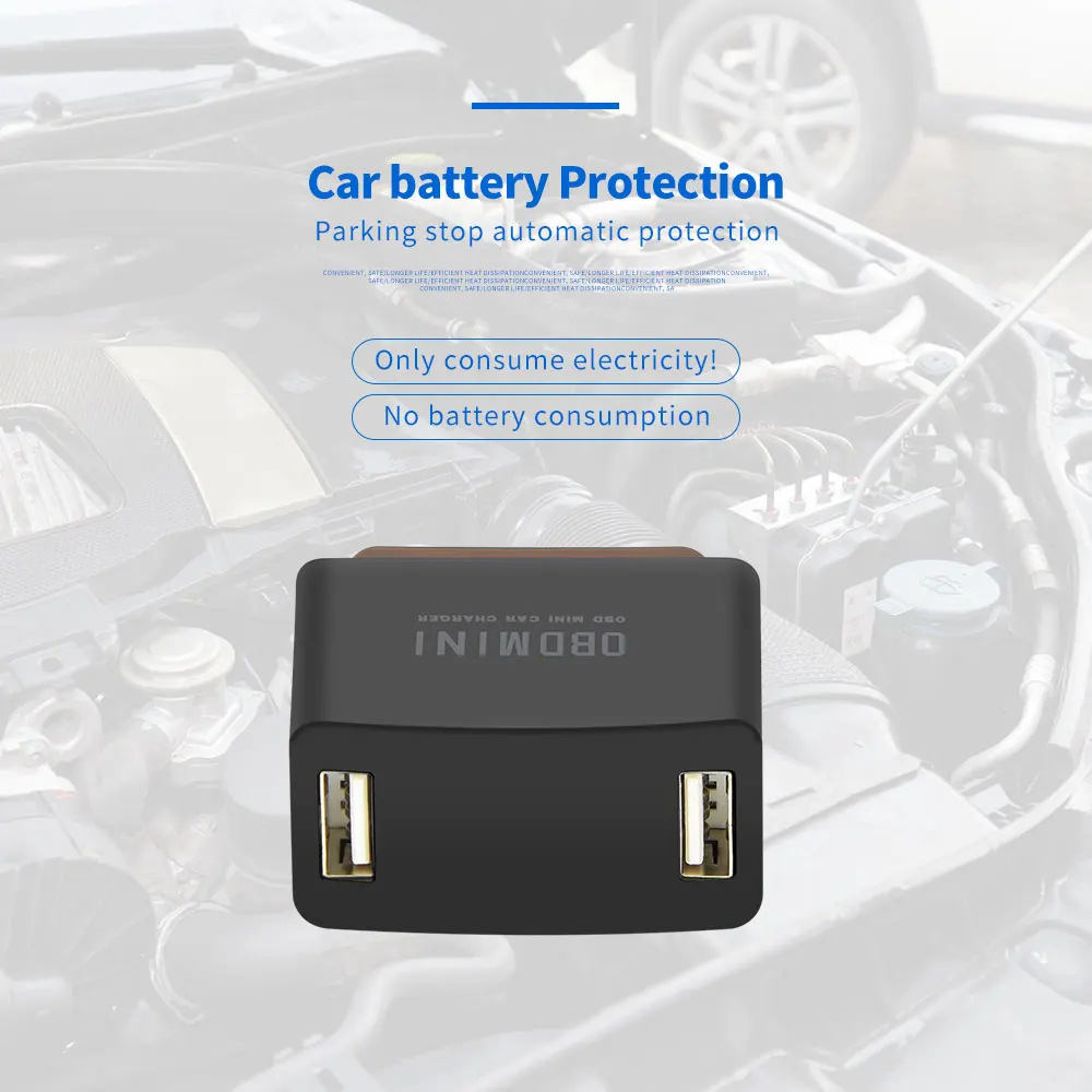 OBD Мини автомобиль Зарядное устройство 12 V/24 V автомобильный двойной отверстие автомобиль Зарядное устройство OBD2 светодиодный цифровой дисплей низкого напряжения батареи OBD OBD2 защиты
