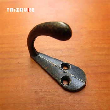 

35*29mm 20Pcs Bronze Tone Wall Hooks,Clothes Hat Bathroom Apartments Hook With 2 Holes,Zinc Alloy