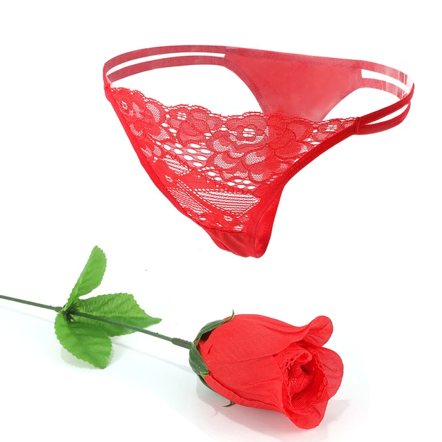 Sexred - Sex Red Rose Thong Porn Lingerie Sexy Erotic Underwear Women Lace  Transparent Temptation Sexy Lingerie Sex Costumes Exotic Panty - Panties &  Briefs - AliExpress