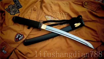 

1095 CARBON STEEL BlACK BLADE JAPANESE SAMURAI SWORD TANTO BLACK SAYA
