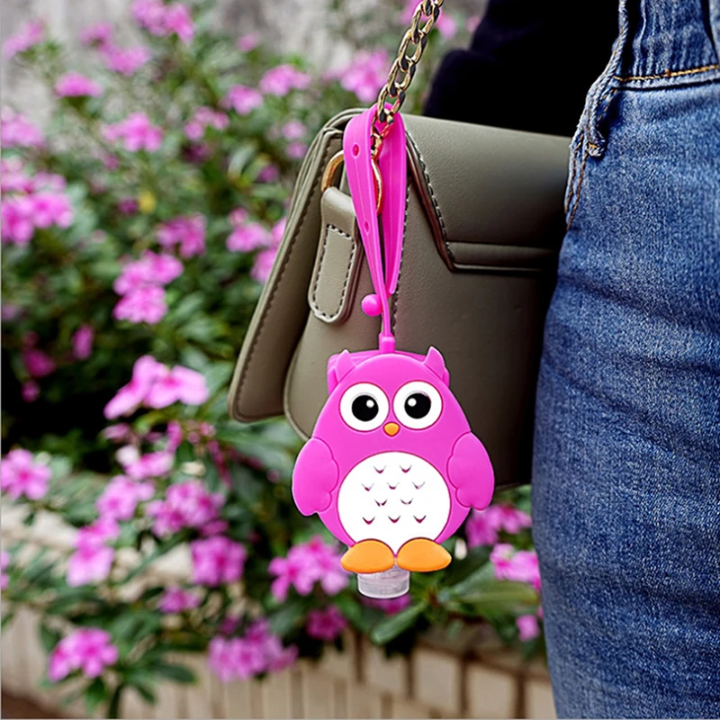 Mini Hand Sanitizer Holder Portable Cartoon Silicone