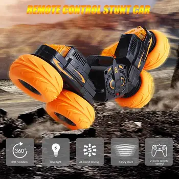 

RC Stunt Car Double-sided 360 Degrees Tumbling Climbing Deformation 2.4G Remote Control Kids Toy Trucks Vehicles with Light
