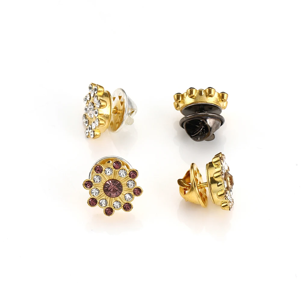 50/100pcs 14mm Rhinestone Cabochons for DIY Jewelry Making Colorful Glass Crystal Core Gold Bezel Brooch Patch Decor Accessories