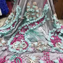 Новинка, высокое качество, африканская жаккардовая ткань, перьевое кружево, французское кружево с блестками, материал для свадебного платья