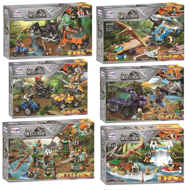 

New Jurassic Park World Dinosaur Tyrannosaurus Rex T. Rex Building Block Bricks Toy For Children Christmas Gifts