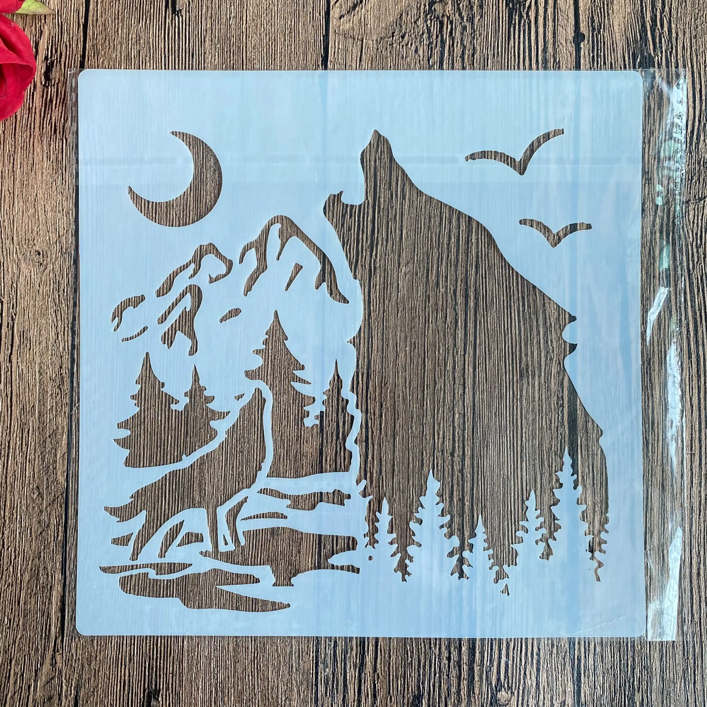 4 개/대 20*20 cm diy 공예 동물 금형 그림 스텐실 스탬프 사진 앨범 나무, 직물, 벽에 양각 종이 카드