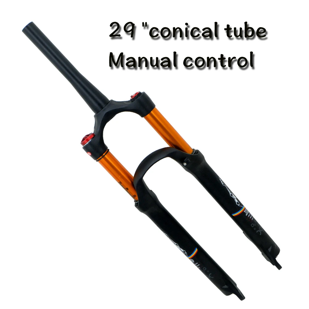 29 conical hands LMFCS MTB магниевого сплава велосипед вилка Supension Air 26/27. 32 RL100mm передняя вилка подходит для 5/29 дюймового горного велосипеда conica - Цвет: 29 conical hands