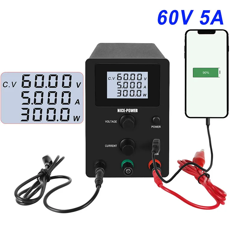 

Switching USB power supplies Power Supply Adjustable Laboratory power supplies Regulator bench source digital Protect Eyes