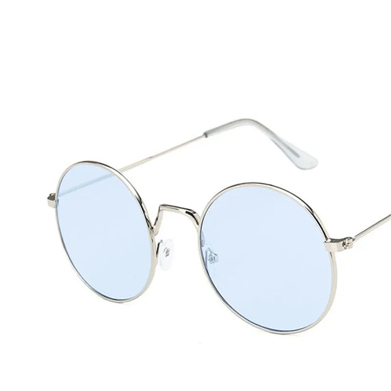 RBROVO Круглые ретро солнцезащитные очки для женщин Роскошные брендовые солнцезащитные очки для женщин винтажные очки для женщин зеркальные Oculos De Sol Feminino - Цвет линз: SilverBlue