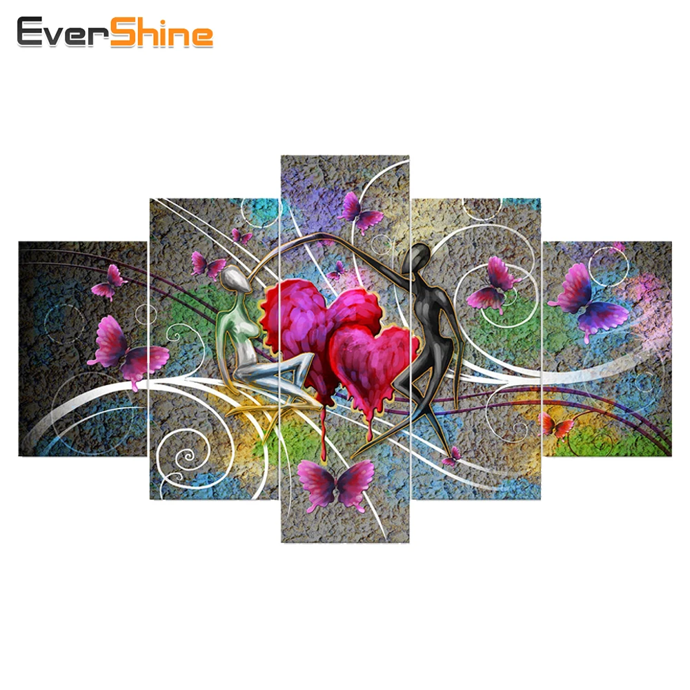 Evershine Алмазная мозаика ремесла 5 шт. Мульти-картинка Цвет полный квадратный алмаз