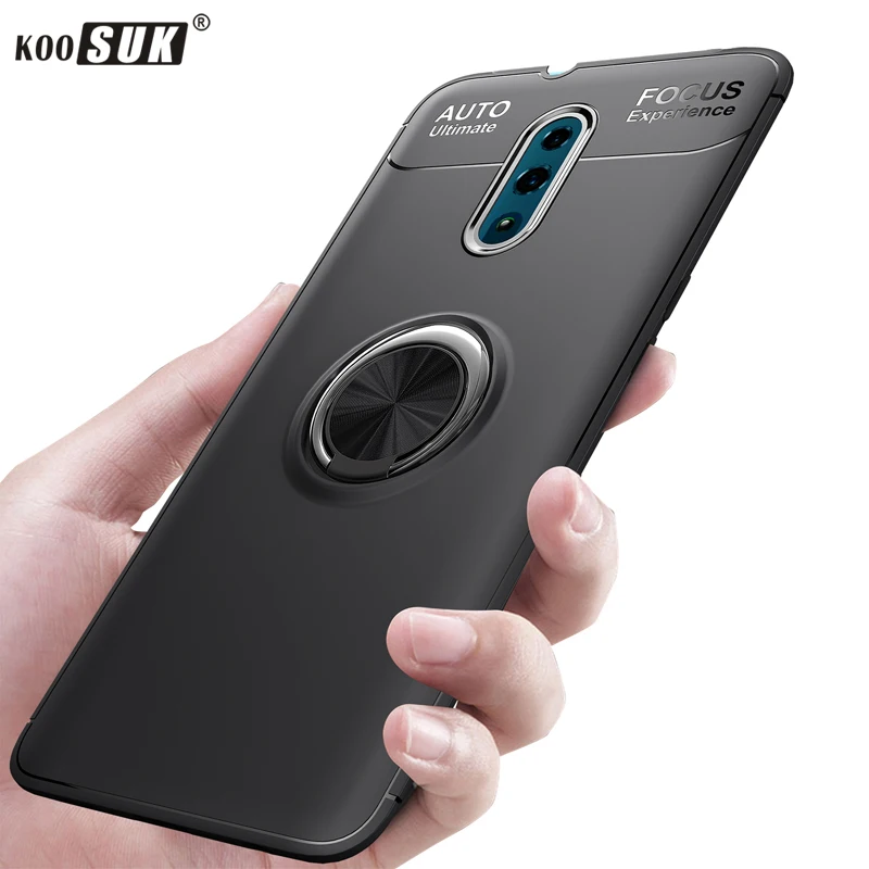 Вращающийся металлический кольцевой чехол для OPPO Reno TPU Мягкий силиконовый