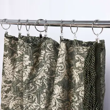 

10pcs Stainless Steel Hook Metal Rings Clips with Eyelets For Window Curtain Pole Rod Voile Net Ring Curtains Hanging