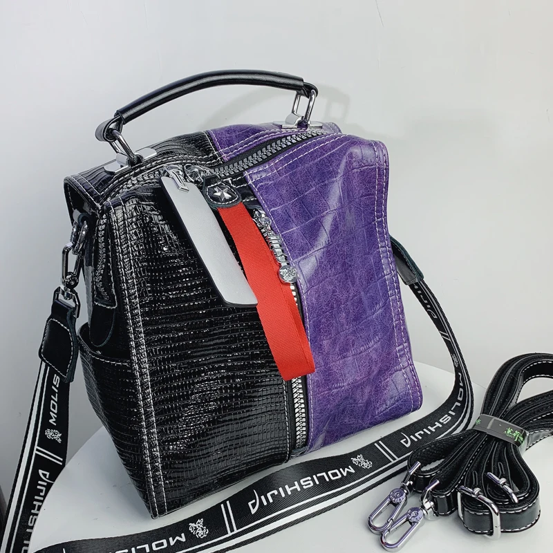 

Female Bag Patent Leather 2020 New Crocodile Pattern Large-capacity Multi-purpose Bag Luxury Handbags Women Bags Designer Bolsos