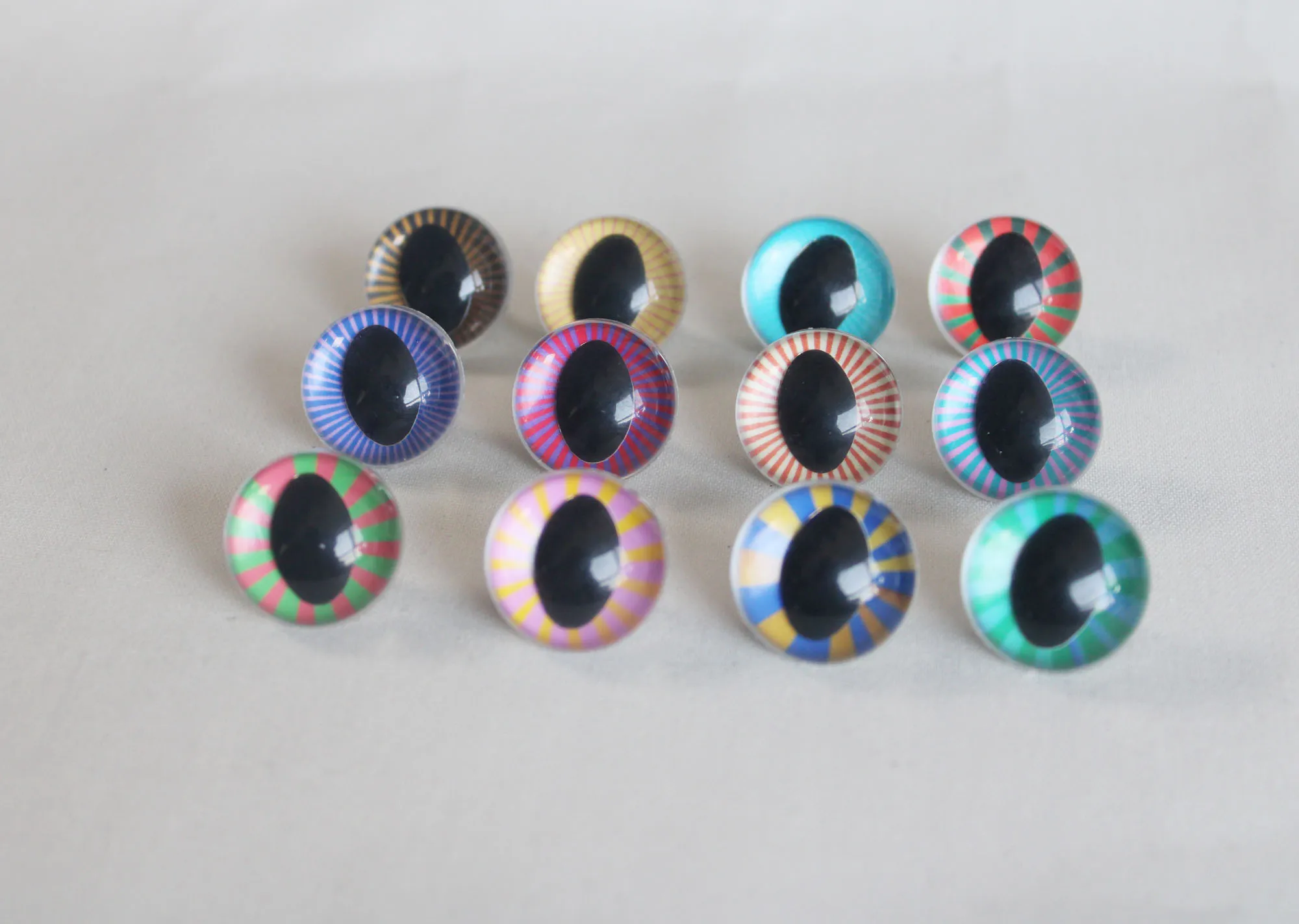 NEW LOVELY  EYES 20pcs 12mm 13 14 15 18 25mm  clear crystal safety toy cat eyes  +hand washer--color -size  option--X12B 19